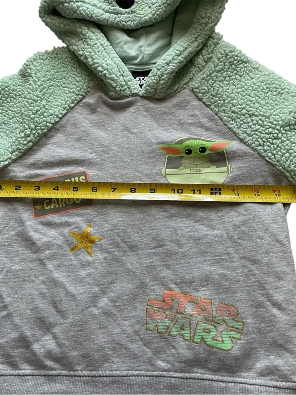 Star Wars The Mandalorian Grogu Baby Yoda Sherpa Hoodie, M‎